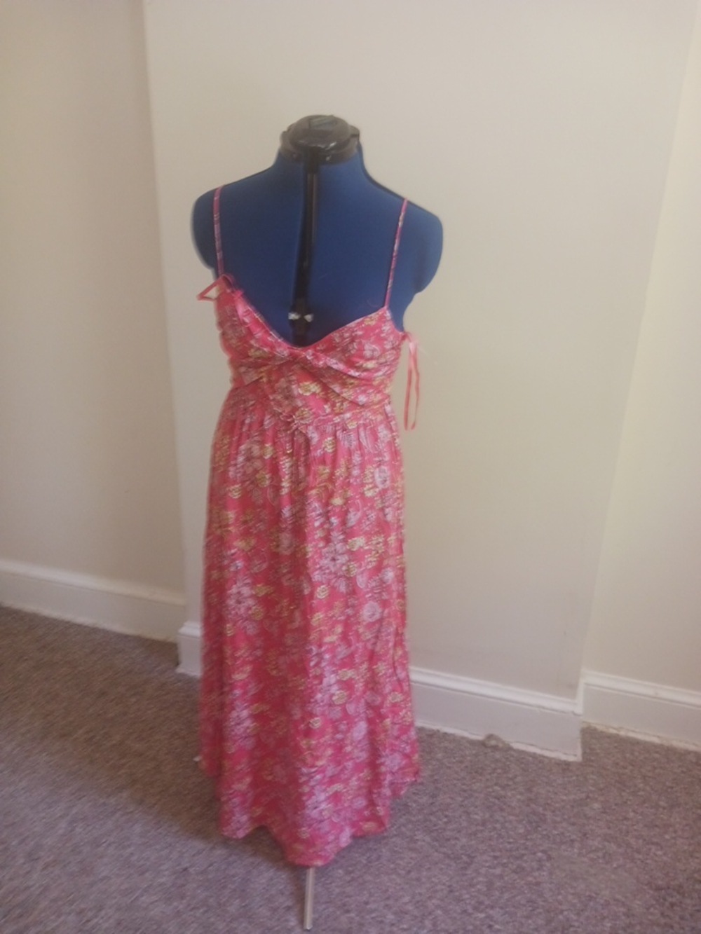 Here Comes The Sun Zelda Dress Maxinlarge Floral Halter $92